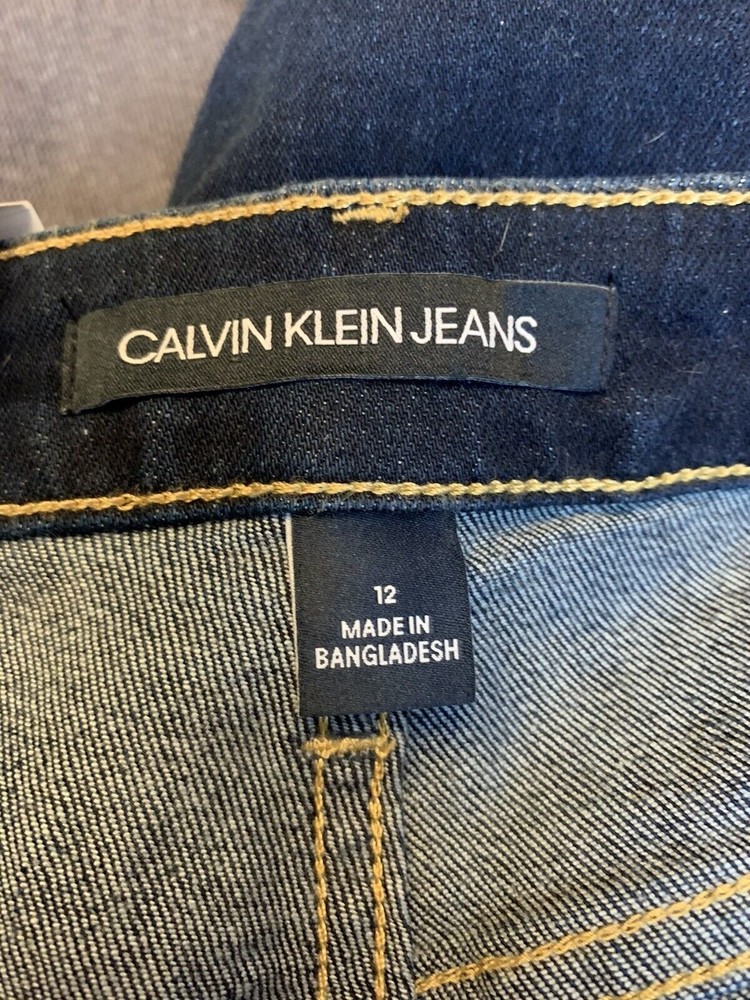 Calvin Klein Jeans Demin Cotton Stretch Bermuda Shorts Women's 12 New - Picture 7 of 10